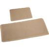 VINATO 2 Pezzi Tappeto Bagno Set, 121x50cm + 61x43cm, Antiscivolo Tappeti Bagno in Microfibra a Texture a Waffle | Lavabile in Lavatrice per Bagno, Doccia, WC | Morbido e Assorbente, Kaki