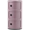 Kartell Componibili, Mobile Contenitore 3 Elementi, Malva