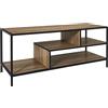 HOME DECO FACTORY, HD0485, Mobile TV Edison dal Design Moderno e Raffinato, stoccaggio ottimizzato, Solido e Versatile, Facile da Montare - Dimensioni: 110x45x40 cm, Colore: Marrone Nero