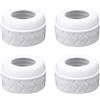 PEUTIER 4pz Tappi per Biberon, Compatibili con i Biberon Stretti in Plastica e Vetro Dr. Brown's da 4oz e 8oz Senza Perdite o Fuoriuscite Anelli di Ricambio per Capezzoli per Biberon