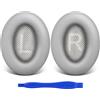 Link Dream Cuscinetti Auricolari di Ricambio per Bose QuietComfort 35 (QC35 II), Cuscinetti Cuffie Professionali in Morbida Pelle Proteica per Bose QC35 QC25 QC15 QC2/ Ae2 Ae2i Ae2w/ Sound Link (Gray)