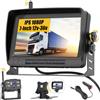 Hikity Telecamera di Retromarcia Senza Fili 1080P 7 IPS Monitor Telecamera Retromarcia Impermeabile IP68 Segnali Digitali Stabili Visione Notturna Super Grandangolare per Furgoni Auto Camion(12-36V)