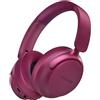 RORSOU B8 Cuffie Bluetooth su orecchio, 6 EQ modalità musicale e cuffie basse basse profonde da 50 ore con microfono, leggero Stereo pieghevole HiFi Rosso