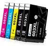 SavFinto 603XL Cartucce d'inchiostro di ricambio per Epson 603 XL Cartucce per Epson Expression Home XP-2100 XP-2105 XP-3100 XP-3105 XP-4100 XP-4105 WorkForce WF-2810 WF-2830 WF-2835 WF-2850 (5 Pack)