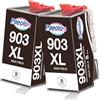 paeolos 903XL Nero Cartuccia d'inchiostro Sostituzione per Cartucce HP 903 XL Compatibile con Stampanti HP Officejet 6950 Officejet Pro 6960 6970 confezione da 2