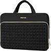 MOSISO 14 pollici Custodia Laptop,14 pollici Borsa PC Compatibile con MacBook HP Lenovo Dell ASUS Acer,HP Stream,Dell Latitude,Lenovo IdeaPad,Spiga Grano Borse Carry Trapuntata con Manic&Tasca, Nero