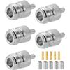 Vecys 5PCS N Femmina Connettori 50 ohm N Femmina Crimpare RF Coassiale Connettore N Adattatore Jack per RG58 VLMR195 RG142 RG400 Cavo Coassiale a Bassa Perdita