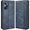MOJIA Cover per Honor 400 Pro, PU Custodia Antiurto Resistente ai Graffi, Custodia Flip Portafoglio per Telefono con Supporto e Slot per Schede. Blu