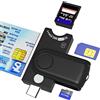Bawanfa Pro 4 in 1 USB C Lettore Smart Card Firma Digitale, Lettore Smart Card Tessera Sanitaria, Lettore lettore SIM Card, Lettore Schede SD e Lettore Micro SD, Lettore Smart Card SIM per CAC/SIM/ID/IC/Chip Card