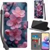 PHINIENLAND Cover per Xiaomi Redmi Note 10 5G / Note 10T 5G Case PU Pelle Custodia [Kickstand] [Chiusura magnetica] [Slot per Schede], Portafoglio Flip Custodia per Xiaomi Poco M3 Pro 5G,Fiori