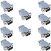 Oiyagai 10 Pezzi Set di Connettori DB9 Maschio, Tipo a Saldare, 9 Pin in Plastica con Cappuccio per Porta Seriale D-Sub