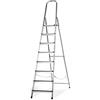 Amig - Scaletta pieghevole - 8 gradini - Alluminio - Misura Piccoli Passi: 28x8 cm - Misura gradino grande: 25x25x28 cm - Uso domestico - Carico massimo 150 kg