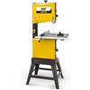 FEMI JOB LINE FM28-194 - Sega a Nastro Verticale per Legno - Taglio Massimo 224x345mm - Motore da 1100W - Tavolo in Ghisa 545x400mm - Cambio Lama senza Utensili - 3 Attacchi di Aspirazione
