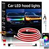 YM E-Bright Automotive LED Lampada Esterna RGB Hood Lamp con Fari Impermeabile Multi colore Dynamic Scan Start Hoodbeam Kit DRL Lampada fluorescente Automotive Camion 12V