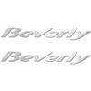 labelbike - 2 Adesivi 3D Scritta ''Beverly'' per Scooter in Resina compatibili con PIAGGIO 125-300-350 fino al 2009 Colore Silver