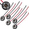 HAAMNING7 5 PCS 1156 Portalampada LED, BA15S P21W Prese per cablaggio Adattatore per lampadine a LED Indicatori di direzione Luci di backup Lampade a tempo
