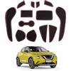 CDEFG Compatibile con Nissan Juke F16/Hybrid 2020-2024 2025, tappetini in gomma antiscivolo antiscivolo per auto, tappetino Juke F16 accessori (rosso)