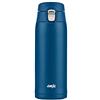 Emsa Travel Mug Light N21509 - Tazza termica da viaggio in acciaio inox, 0,4 litri, 8 ore, 16 ore, 100% ermetica, a prova di perdite, lavabile in lavastoviglie, sistema di chiusura pieghevole, colore: