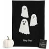 Mud Pie Asciugamano con perline di Halloween, fantasma, 66 x 35,6 cm