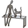 Casablanca modernes Design Casablanca - Design/Scultura - Gatto in panchina - Ferro brunito - Altezza 12 cm