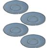 LEONARDO HOME Matera Set di 4 piattini in Ceramica, 11 cm, Colore: Blu