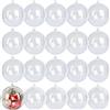 LYLYFAN Confezione da 20 palline decorative riempibili in plastica trasparente, 80 mm, per Natale, vacanze, matrimoni, feste, decorazioni per la casa