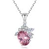 Bellitia Jewelry Morganite Rosa Collana Moda con Ciondolo in Argento Sterling 925 per Donna, Infinito Pendente con Morganite e Zirconia Pietra Preziosa per Donna Ragazza