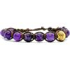 Samsara Kids Bracciale Tibetano Buddista per Bambino/Bambina - Shamballa con Pietre Naturali Vere, Fatto a Mano (AMETISTA)