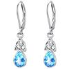 REDSUN Orecchini a goccia in pietra di luna 925 argento sterling da donna Gioielli celtici Leverback pietra di luna/turchese/opale Ipoallergenico Eleganti orecchini pendenti Regalo per fidanzata