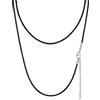 FaithHeart 45CM Catenina Uomo Cordino per Collane Larghezza 1.5MM Cordina in Cuoio Solido Accessori per Ciondolo Impermeabile Resistente al Sudore
