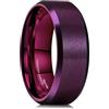King Will Argento/Nero/Grigio canna di fucile Promessa 6MM/7MM/8MM Fede nuziale per gli uomini Anello in carburo di tungsteno Comfort Fit bordi smussati/bordi a gradino, S 1/2(60.8mm), Tungsteno