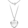 Tuscany Silver Collana con ciondolo medaglione a cuore su catena grumetta in argento sterling da donna 46cm/18