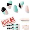 Nailog Adesivi Unghie Gel UV - 20pcs Unghie Finte Adesive,Smalto Adesivo Per Unghie,Adesivi Unghie,Stickers Unghie Nail Art,lunga durata Unghie Gel Nails Starter Kit, Three