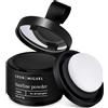 LEON MIGUEL Polvere per capelli LEON MIGUEL - Hair Line Powder: correttore per capelli resistente all'acqua per coprire la ricrescita, per donne e uomini; infoltitore capelli invisibile - 4g (Nero)