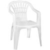 PROGARDEN - Sedia da giardino Lyra Bianca Linea Classic - h80x56x54 cm