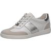 CAPRICE Sneaker da Donna in Pelle, Bianco (White/Silver), 37 EU