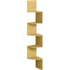 VASAGLE Libreria Angolare da Parete, Libreria Angolare a 5 Ripiani, Libreria per Piante, per Camera da Letto, Soggiorno, Bagno, Ufficio Domestico, Rovere Naturale/Mélange Grigio/Grigio Piccione/Nero