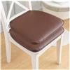 Generic Cuscino in Ecopelle per Sedia per Cucina Sala da Pranzo 1/2/ 4 Confezioni Cuscino per Sedia Cuscino Antiscivolo Cuscino per Sedile a Ferro di Cavallo 40 * 43 cm,Marrone,2pcs