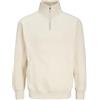 JACK & JONES Jack&Jones Jorfrederiksberg Felpa Quarter Zip SN, Bianco Antico, M
