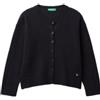 United Colors of Benetton Maglia Coreana M/L 126WC500X Maglione Cardigan, Nero, 140 Bambina