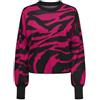 ONLY Onlhilla LS Jq Mix Box O-Neck RP Knt, Nero, L