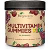 Vegavero Gummies Multivitaminiche per Bambini | 17 Nutrienti: Vitamine C, D, B, Zinco, Selenio, Iodio... | Per Sistema Immunitario + Stanchezza | Senza Zucchero | Gusto Ciliegia | Vegavero®