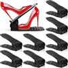 NCKIHRKK 10 Pezzi Organizer Scarpe Impilabile, Portascarpe Salvaspazio Antiscivolo et Regolabile in Altezza, Porta Scarpe da Armadio Salvaspazio per Organizzare il Guardaroba, Nero