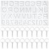ZBHDEYG 1 stampo in silicone epossidico, 20 portachiavi alfanumerico, stampo in silicone per gesso