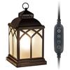 Staymoment Lampada profumata elettrica per candela profumata con timer: lampada da tavolo diffusore di aromi per oli essenziali, cera profumata per ambienti soggiorno, decorazione moderna, colore nero