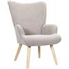 HOME DECO FACTORY, HD0488, Poltrona da Soggiorno Bouclette Comfort ergonomica, Design Elegante e Pratico, Ideale per Soggiorno o Ufficio, Dimensioni 68x96x75 cm, Colore Tortora