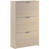 Habitdesign Scarpiera a 3 porte, scarpiera stretta, finitura in rovere canadese, dimensioni: 60 cm (lunghezza) x 113 cm (altezza) x 22 cm (profondità)