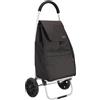 ENTRE TEMPS INTANTO, SH8530, Carrello Spesa Leggero e Robusto, Ideale per Il Tempo Libero e Lo Shopping, con Ruote Multiuso, Pieghevole per riporlo Facilmente, Nero, Misura 35