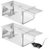 Ravytha 2 Pezzi Trappola per Topi, Trappole Topi con Fori, Gabbia per Topi Riutilizzabili, Trappola per Mouse in Metallo, Cattura Mouse Vivo per Cucina, Giardino, Casa, Soffitta, Garage(26.5x15cm)