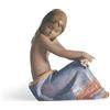 Lladrò LLADRO' Figurina Bimba Mari Del Sud 19x16cm Porcellana